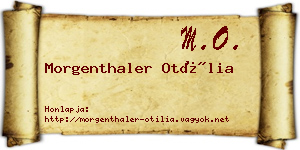 Morgenthaler Otília névjegykártya